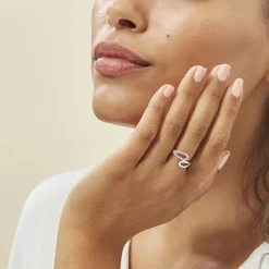 Histoire d'Or Bague Kali Argent Blanc Oxyde De Zirconium Best