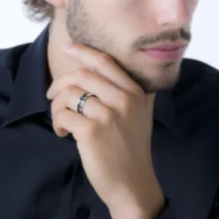 JOURDAN Bague Karly Acier Blanc Best