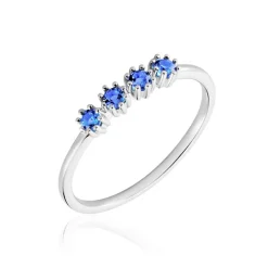 Histoire d'Or Bague Karrie Argent Blanc Oxyde De Zirconium argent blanc oxyde bleu Online
