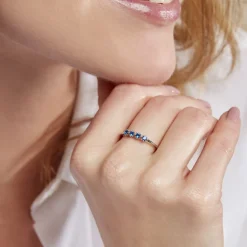 Histoire d'Or Bague Karrie Argent Blanc Oxyde De Zirconium argent blanc oxyde bleu Online