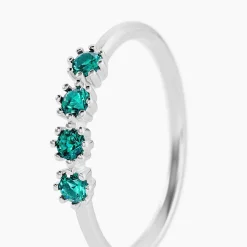 Histoire d'Or Bague Karrie Argent Blanc Oxyde De Zirconium argent blanc oxyde vert Sale