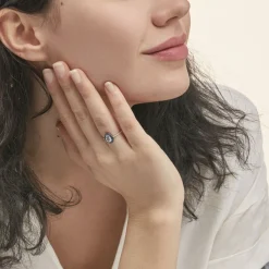 Histoire d'Or Bague Kenza Or Blanc Topaze Et Saphir Et Diamant Discount