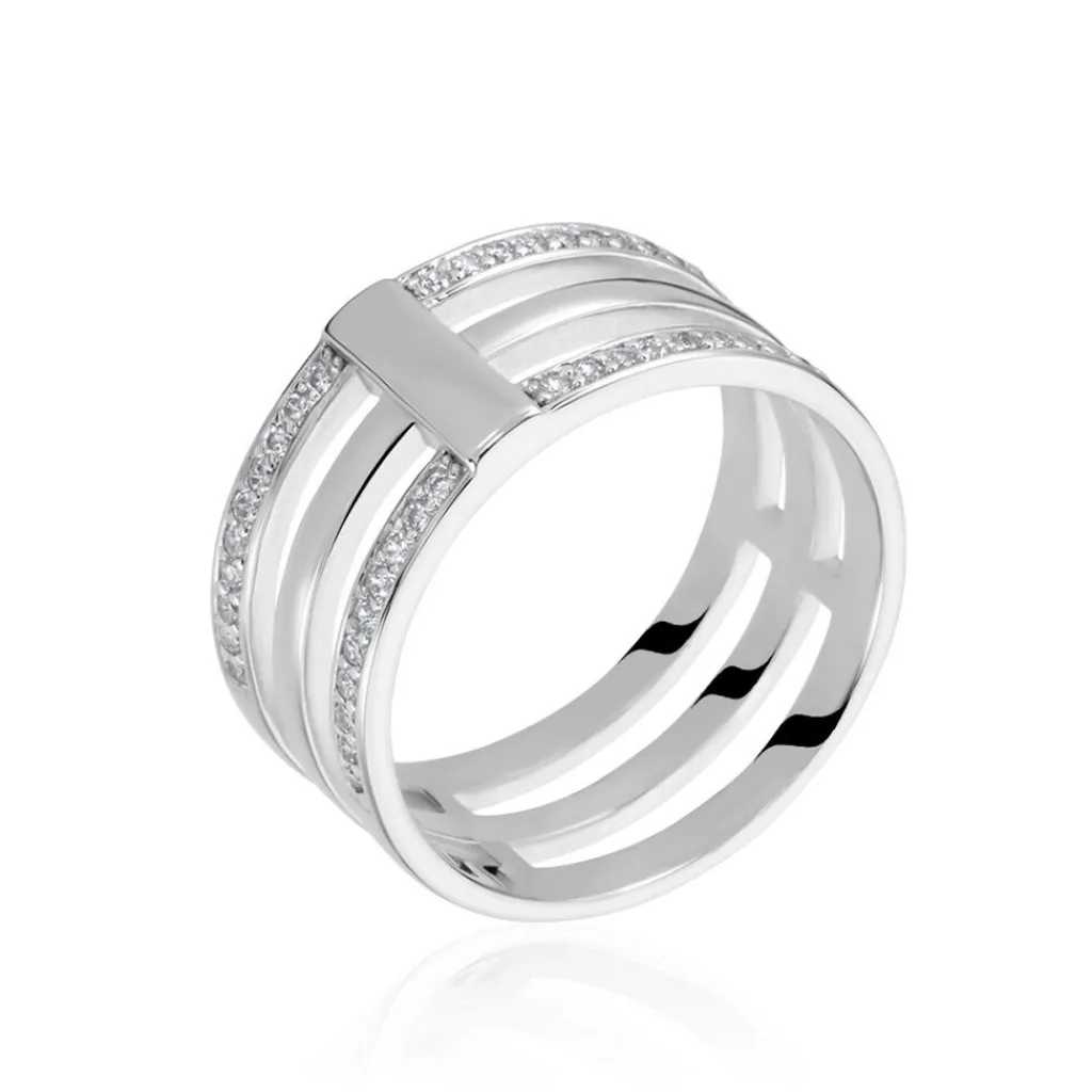 Histoire d'Or Bague Kirsten Argent Blanc Oxyde De Zirconium Sale