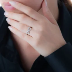 Histoire d'Or Bague Klothilda Or Blanc Oxyde De Zirconium Clearance