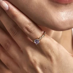 Histoire d'Or Bague Kurt Plaqué Or Jaune Oxyde De Zirconium plaqué or jaune oxyde lavande Sale