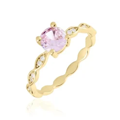 Histoire d'Or Bague Kurt Plaqué Or Jaune Oxyde De Zirconium plaqué or jaune oxyde rose New