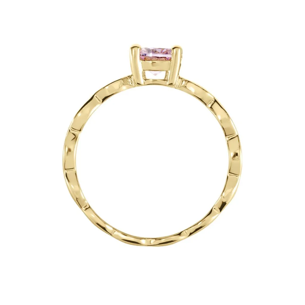 Histoire d'Or Bague Kurt Plaqué Or Jaune Oxyde De Zirconium plaqué or jaune oxyde rose New