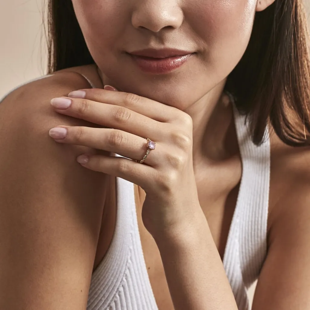 Histoire d'Or Bague Kurt Plaqué Or Jaune Oxyde De Zirconium plaqué or jaune oxyde rose New