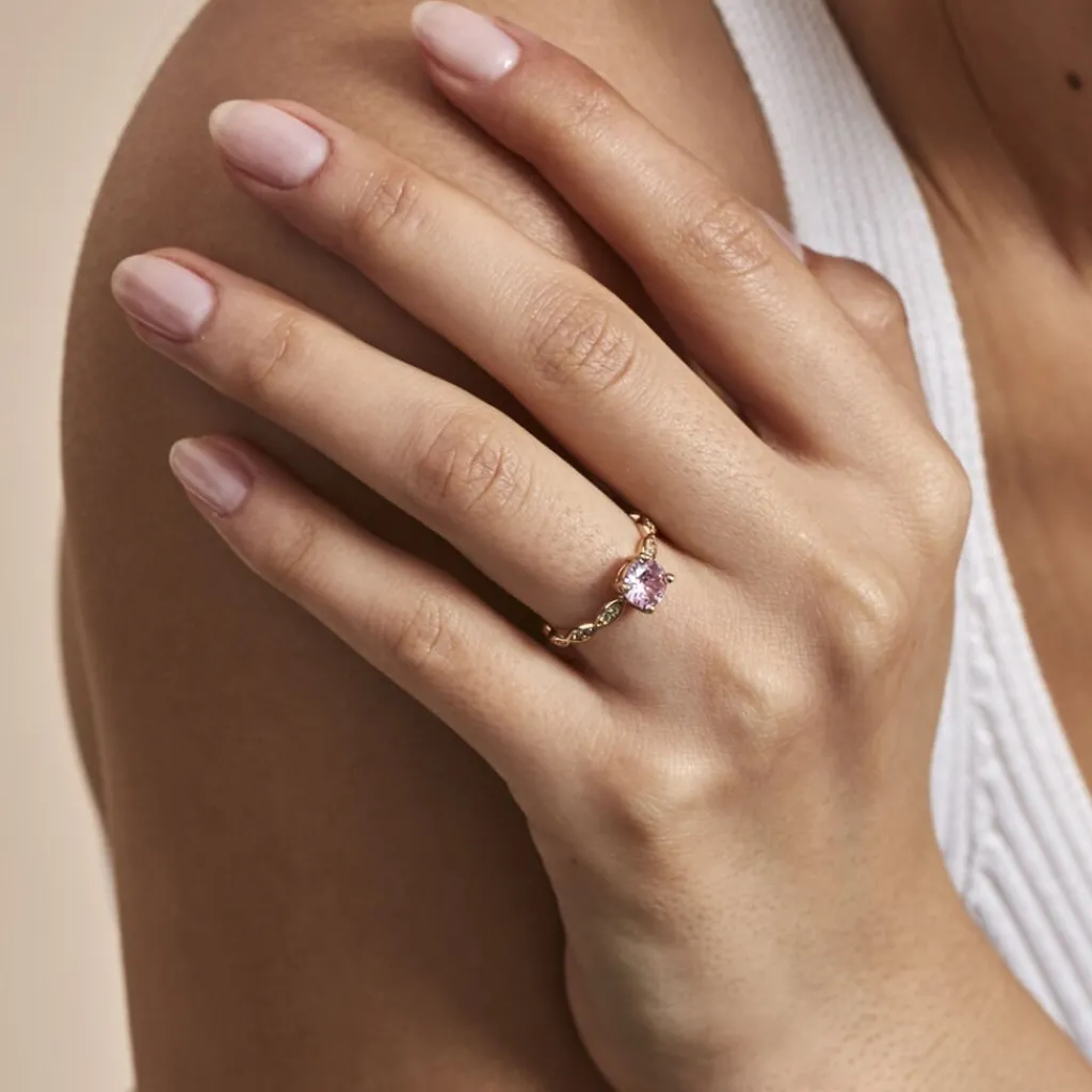 Histoire d'Or Bague Kurt Plaqué Or Jaune Oxyde De Zirconium plaqué or jaune oxyde rose New