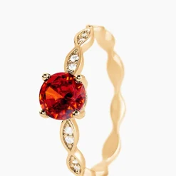 Histoire d'Or Bague Kurt Plaqué Or Jaune Oxyde De Zirconium plaqué or jaune oxyde grenat Hot