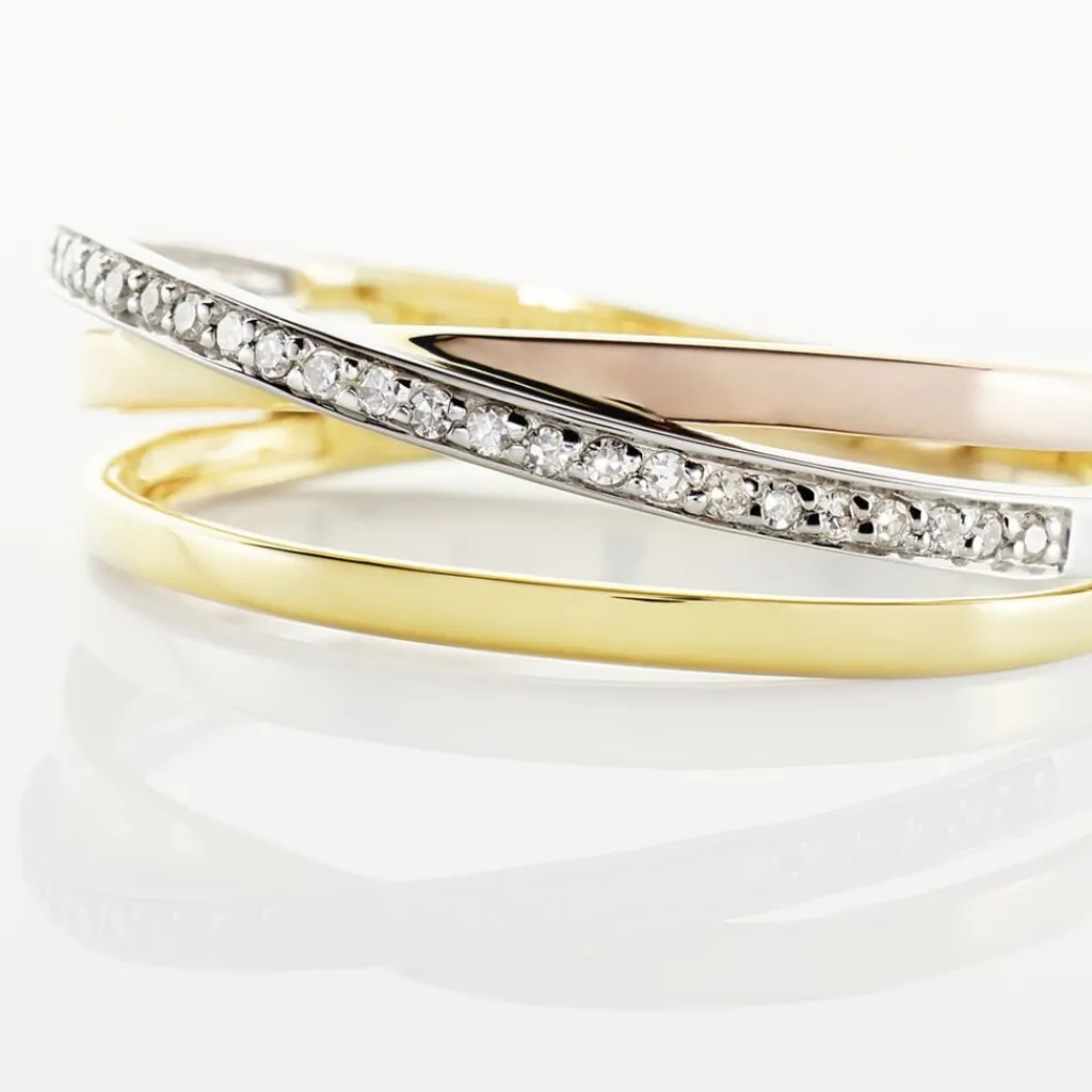 Histoire d'Or Bague Layan Or Tricolore Diamant Best