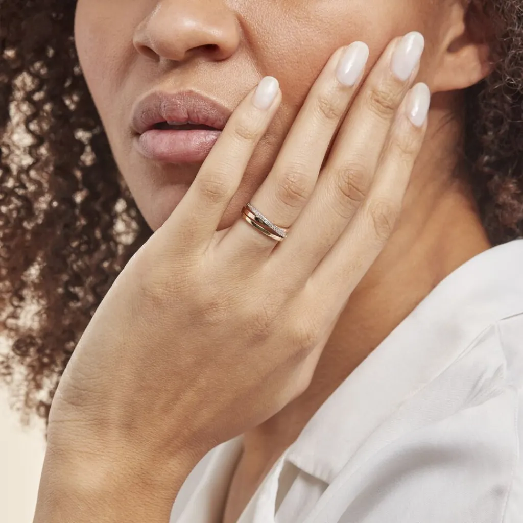 Histoire d'Or Bague Layan Or Tricolore Diamant Best