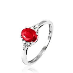 Histoire d'Or Bague Lea Or Blanc Rubis Et Diamant Sale