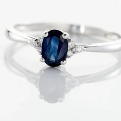 Histoire d'Or Bague Lea Or Blanc Saphir Et Diamant