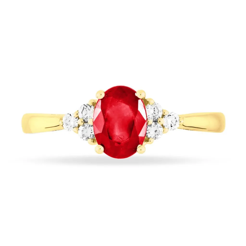 Histoire d'Or Bague Lea Or Jaune Rubis Et Diamant Sale
