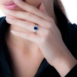 Histoire d'Or Bague Lea Or Rose Saphir Et Diamant