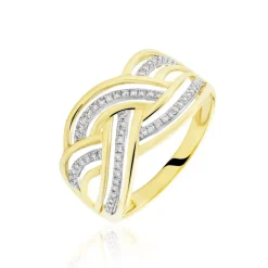 Histoire d'Or Bague Leopoldine or jaune diamant Outlet