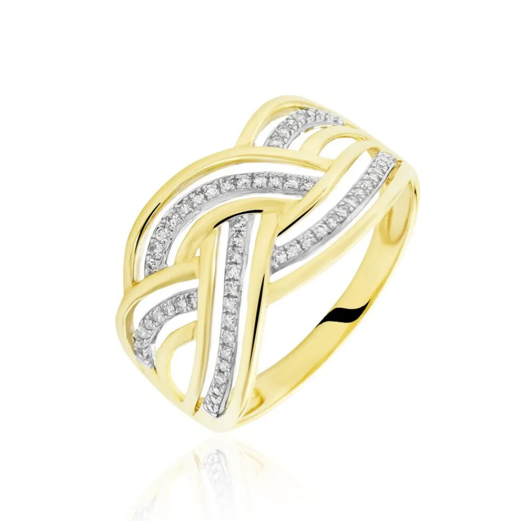 Histoire d'Or Bague Leopoldine or jaune diamant Outlet