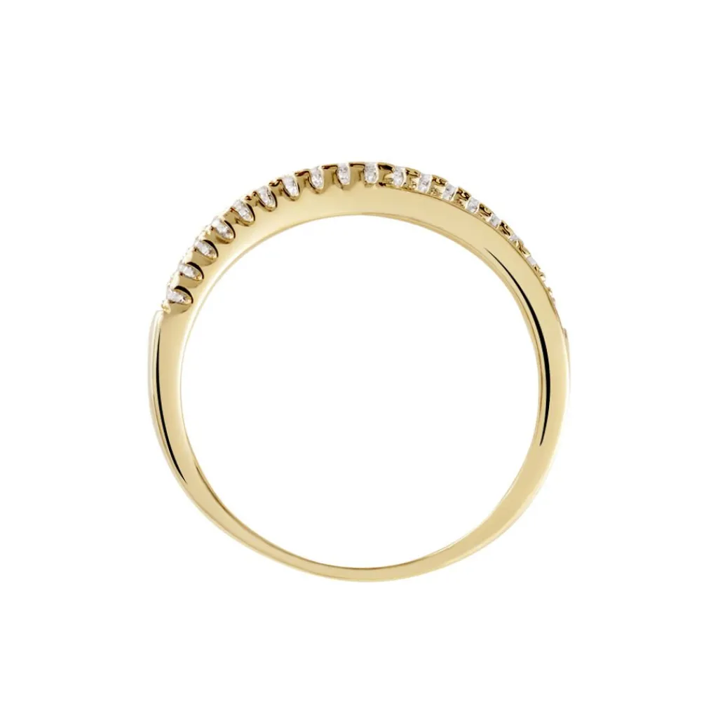 Histoire d'Or Bague Lia Plaqué Or Jaune Oxyde De Zirconium Sale