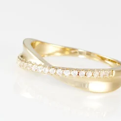 Histoire d'Or Bague Lia Plaqué Or Jaune Oxyde De Zirconium Sale