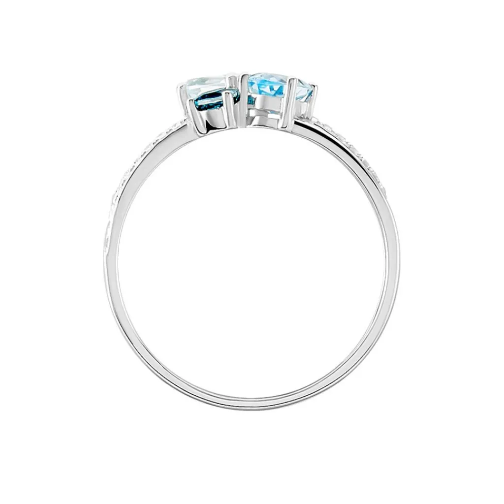 Histoire d'Or Bague Lilia Or Blanc Topaze Discount