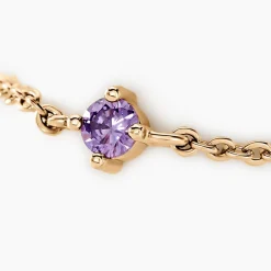 Histoire d'Or Bague Lilou Plaqué Or Doré Oxyde De Zirconium plaqué or jaune oxyde violet Best