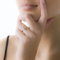 Histoire d'Or Bague Lily Or Blanc Aigue Marine Best