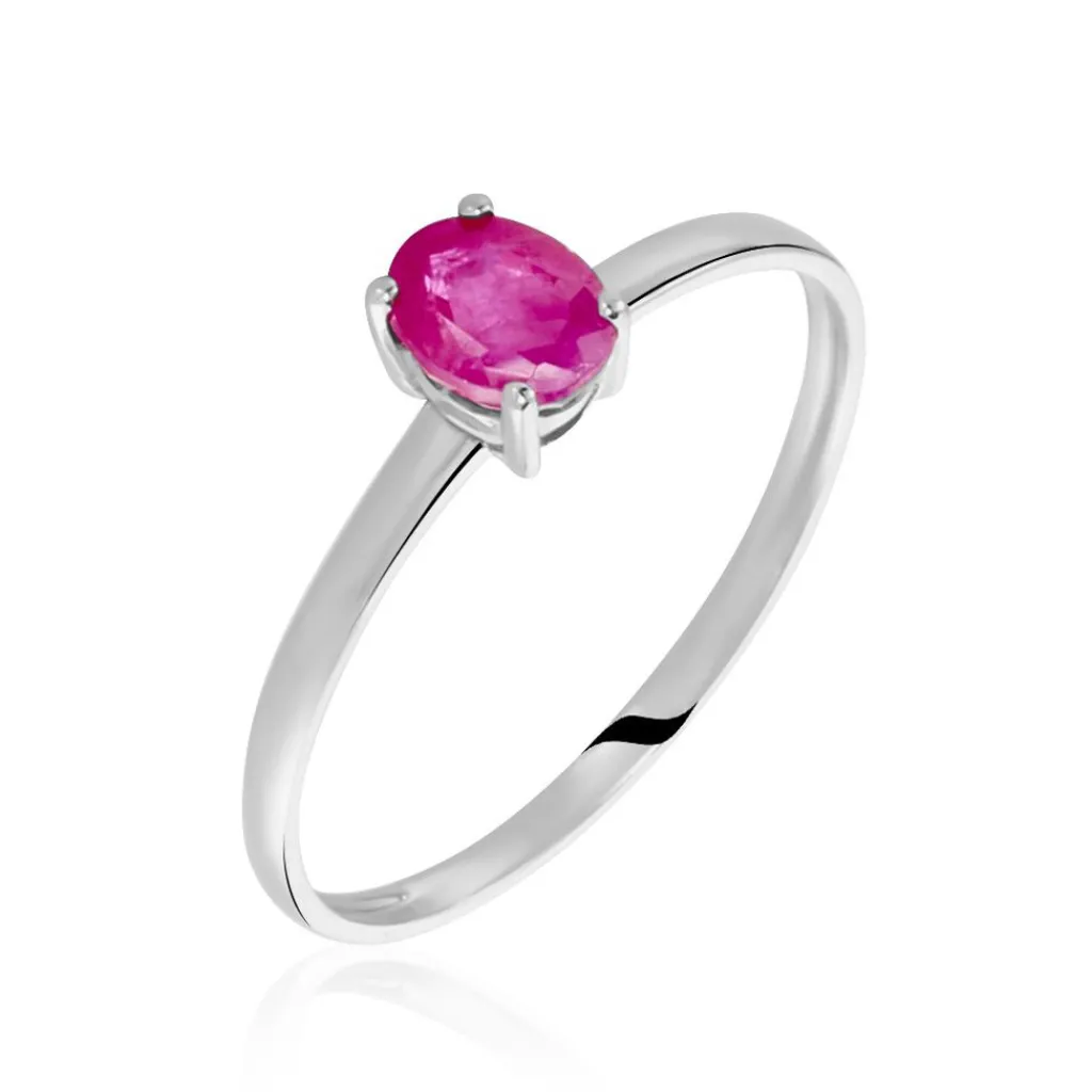 Histoire d'Or Bague Lily Or Blanc Rubis Sale