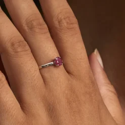 Histoire d'Or Bague Lily Or Blanc Rubis Sale