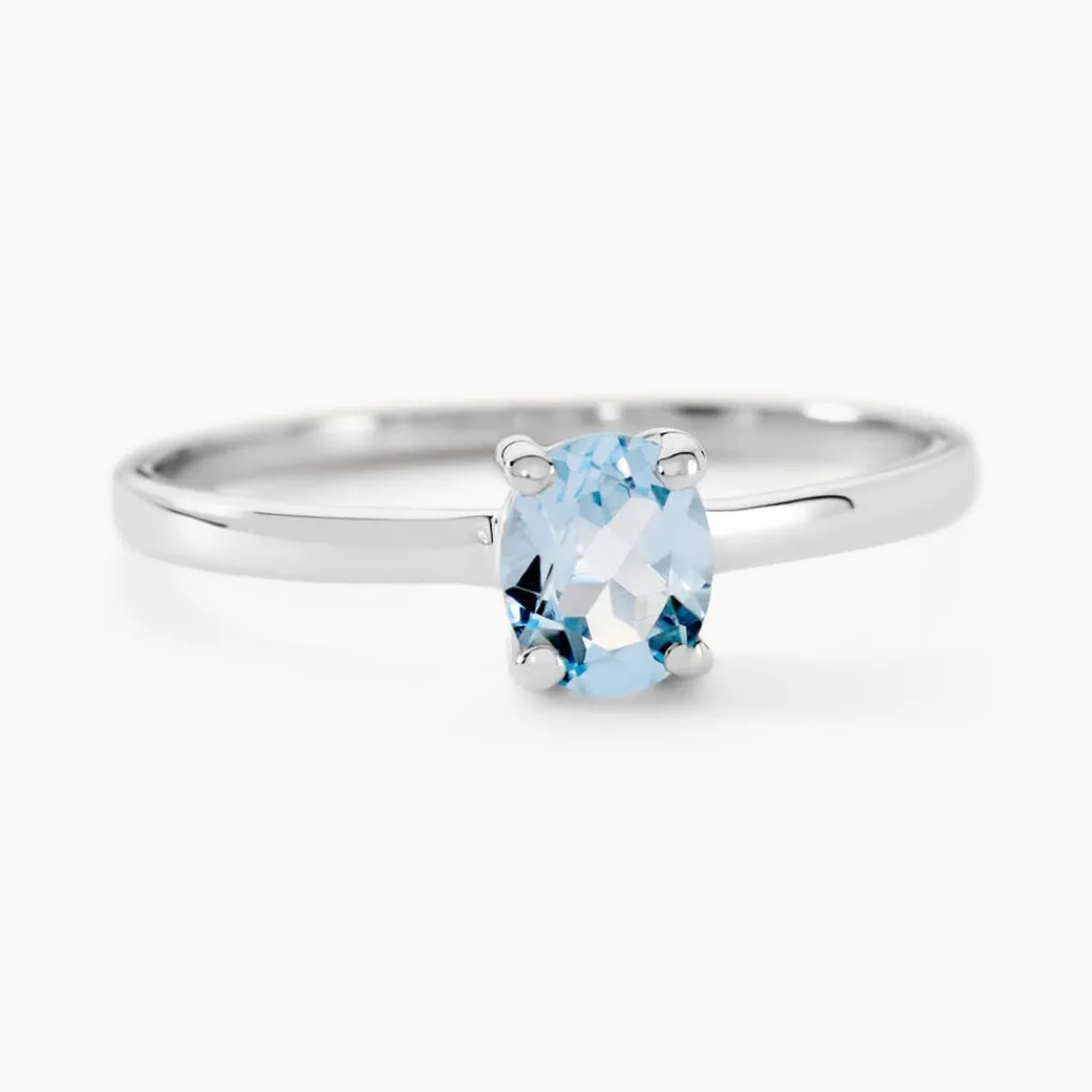 Histoire d'Or Bague Lily Or Blanc Topaze or blanc topaze bleue Sale