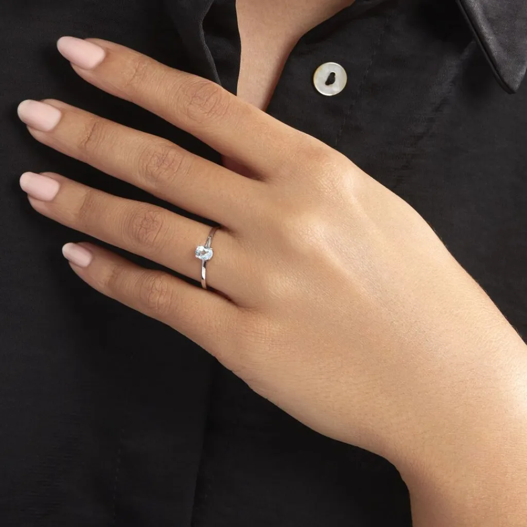 Histoire d'Or Bague Lily Or Blanc Topaze or blanc topaze bleue Sale