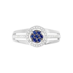 Histoire d'Or Bague Lise-laure Or Blanc Saphir Et Diamant Online
