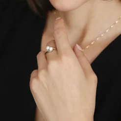 Histoire d'Or Bague Loeva Or Jaune Perle De Culture Et Oxyde De Zirconium Hot