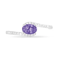 Histoire d'Or Bague Loriane Or Blanc Amethyste Et Oxyde De Zirconium or blanc amethyste violette