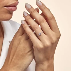 Histoire d'Or Bague Loriane Or Blanc Amethyste Et Oxyde De Zirconium or blanc amethyste violette Online