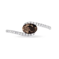 Histoire d'Or Bague Loriane Or Blanc Quartz Et Diamant Best