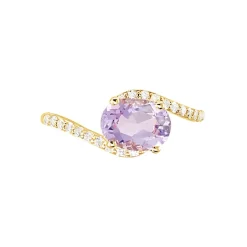 Histoire d'Or Bague Loriane Or Jaune Amethyste Et Oxyde De Zirconium or jaune améthyste violet Hot