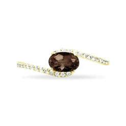 Histoire d'Or Bague Loriane Or Jaune Quartz Et Diamant Outlet