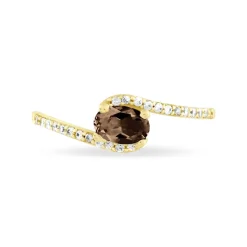 Histoire d'Or Bague Loriane Or Jaune Quartz Et Oxyde De Zirconium Clearance