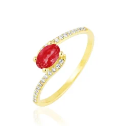 Histoire d'Or Bague Loriane Or Jaune Rubis Et Diamant Hot