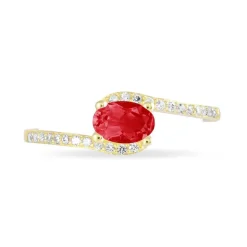 Histoire d'Or Bague Loriane Or Jaune Rubis Et Diamant Hot