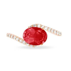 Histoire d'Or Bague Loriane Or Rose Rubis Et Diamant Online