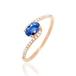 Histoire d'Or Bague Loriane Or Rose Saphir Et Diamant Sale