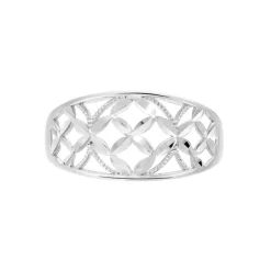 Histoire d'Or Bague Losangia Argent Blanc Best