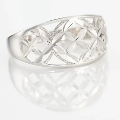 Histoire d'Or Bague Losangia Argent Blanc Best