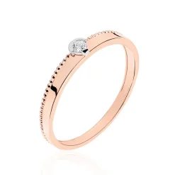 Histoire d'Or Bague Lou Or Rose Diamant