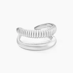 Histoire d'Or Bague Louve Argent Blanc New