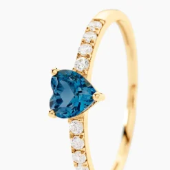 Histoire d'Or Bague Love Ring Or Jaune Topaze Oxyde De Zirconium or jaune topaze bleu london Discount