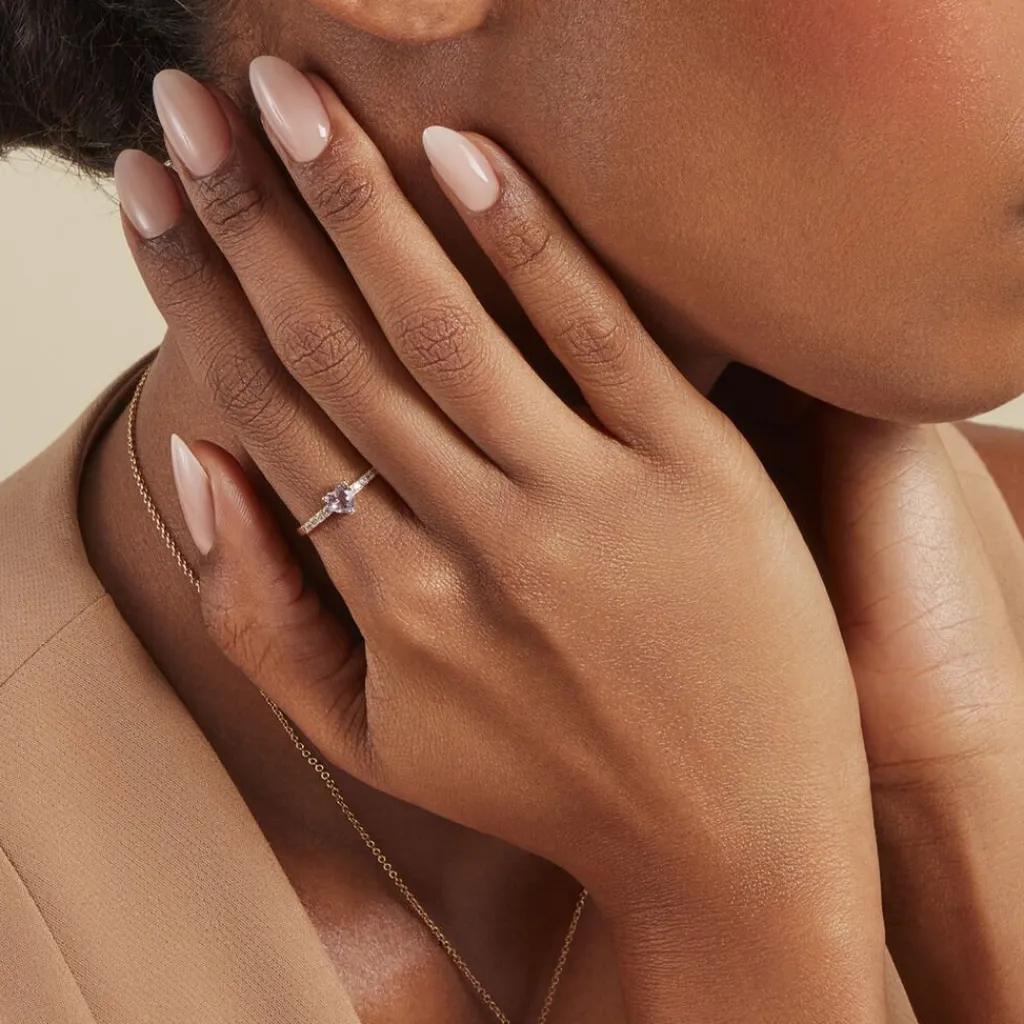 Histoire d'Or Bague Love Ring Or Jaune Améthyste Oxyde De Zirconium or jaune améthyste violet