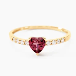Histoire d'Or Bague Love Ring Or Jaune Rhodolite Oxyde De Zirconium or jaune rhodolite rouge Online